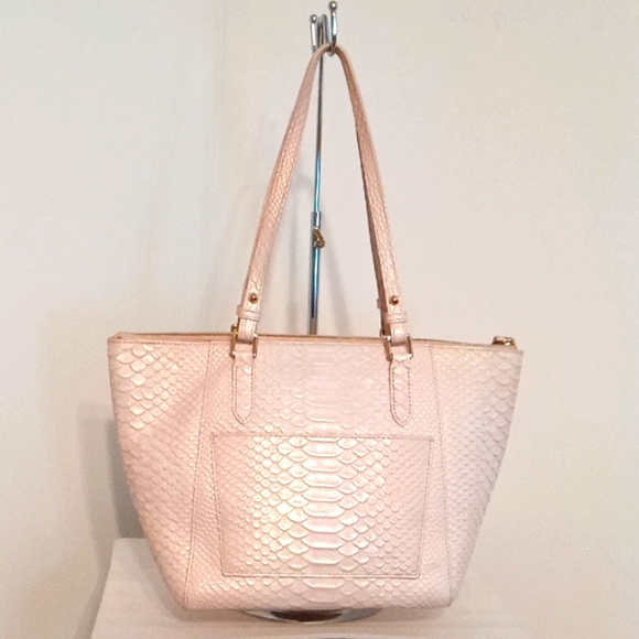 Dooney & Bourke 3pc Caldwell Maxine Snake Embossed Leather Tote & Wallet - Picture 6 of 17